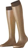FALKE Glitter gedessineerd materiaal transparent 30 DEN kniekousen dames bruin - maat 35-38