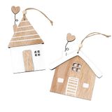 Mopec NW40 Set van 2 houten hangers in huis, bruin, 10 x 15,8 x 0,4 cm