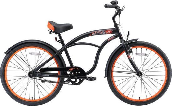 Bikestar 24 inch Cruiser kinderfiets - Zwart