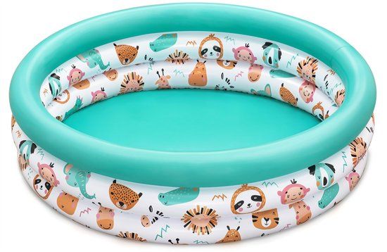 Bestway Safari Pals Opblaasbaar Kinderzwembad met 3 Ringen 1,02 m x 25 cm