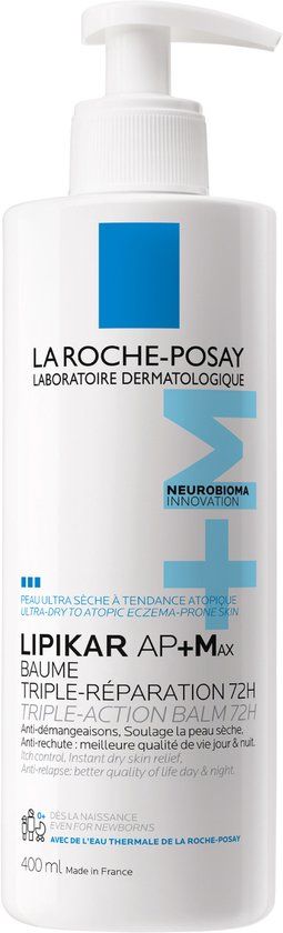 La Roche-Posay Lipikar Baume AP+Max - 400 ml - Voor een zeer droge huid met neiging tot atopisch eczeem - Met Sheaboter, Niacinamide en Neurobioma