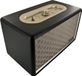 SCHWAIGER -661705- Bluetooth Speaker Retro Design Stereo Speaker Leather Optics houten kast volumineuze geluid draadloos luisteren naar muziek draadloos streaming vintage muziekdoos