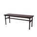 Mendler Banc Hwc-h10b, Salle À Manger, Bois D'Orme, Design Industriel, 120x35cm, Certifié Fsc- Noir-marron