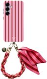 AVY Samsung Galaxy S25 Plus MagSafe Hoesje met Koord (32CM) Linea Sol Roze