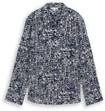 Tom Tailor Chemisier à motif - Taille 42 - navy abstract dot design