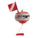 Divemarine Bouée de signalisation porte-lampe et ligne flottante de 20 m