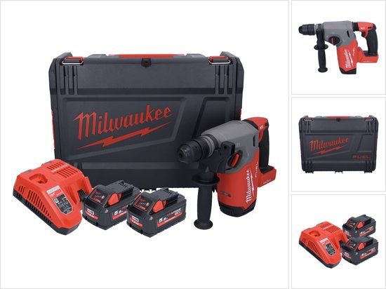 Milwaukee M18 FUEL™ ONEFHX-552X ONE-KEY™ Accu Combihamer SDS+ met Snelwisselboorkop 2,5J 18V 5.5Ah in HD-Box