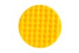 Mirka Polijstspons van schuim, Ø 150 mm x 25 mm, geel met reliëf, voor afwerking en polijsten, voor Polarshine polijsten, 1 stuk