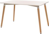 POSTQUAM Nordic grande table à manger, blanc (120x80x72)