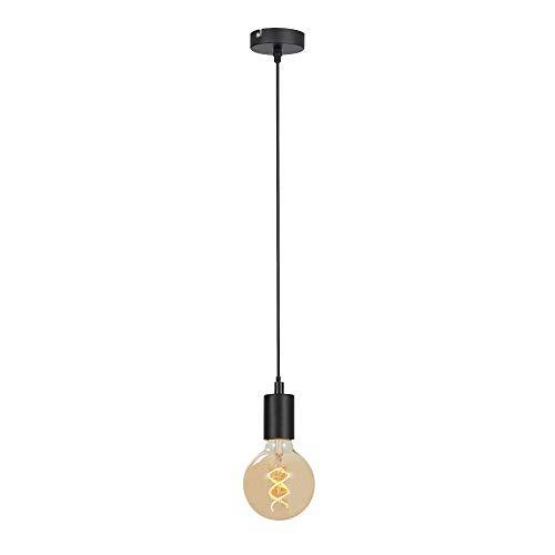 Briloner Leuchten hanglamp, hanglamp 1-lamp, retro/vintage, zwart staal, 1 x E27 max. 60 watt, zwart, W