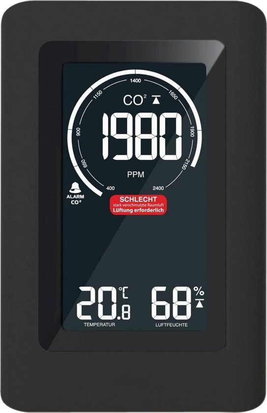 Co2 Meter - Co2 Meter Binnen - Co melder - Co2 Melder - Koolstofdioxidemeter