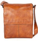Spikes & Sparrow Leren Crossbodytas met klep - Stan - Brandy
