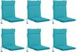 vidaXL 6-delige hoogrugkussen GEMERT 100% Polyester Turquoise