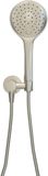 Wiesbaden Unimatch handdoucheset met handdouche 3 standen diameter 12 cm, doucheslang en wandaansluitbocht geborsteld staal