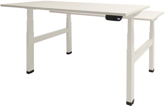 Schaffenburg Zit Sta Bureau - Duo Elek 180x80 krijtwit - wit frame