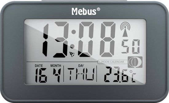 Mebus 51460 wekker Digitale wekker Antraciet