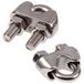 cyclingcolors 2 x kabelbinders, roestvrij staal, A4, U-connector, bout voor staalkabel, doe-het-zelf, hantering gereedschap, 5 mm