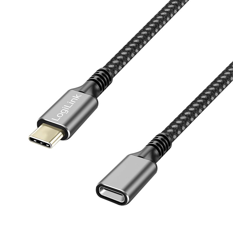 LogiLink CUA0109 USB-kabel USB 3.2 Gen 1 (3.1 Gen 1) 2 m USB C 100W Zwart, Grijs