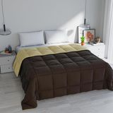 Italian Bed Linen ELEGANT Winter Dekbed, Bruin/Crème, 260x260cm