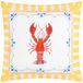 furn. Brunch Strepen Bedrukte Outdoor Kussenhoes - Veelkleurig - 45x45cm