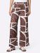 Heine Broek chocoladebruin / wit