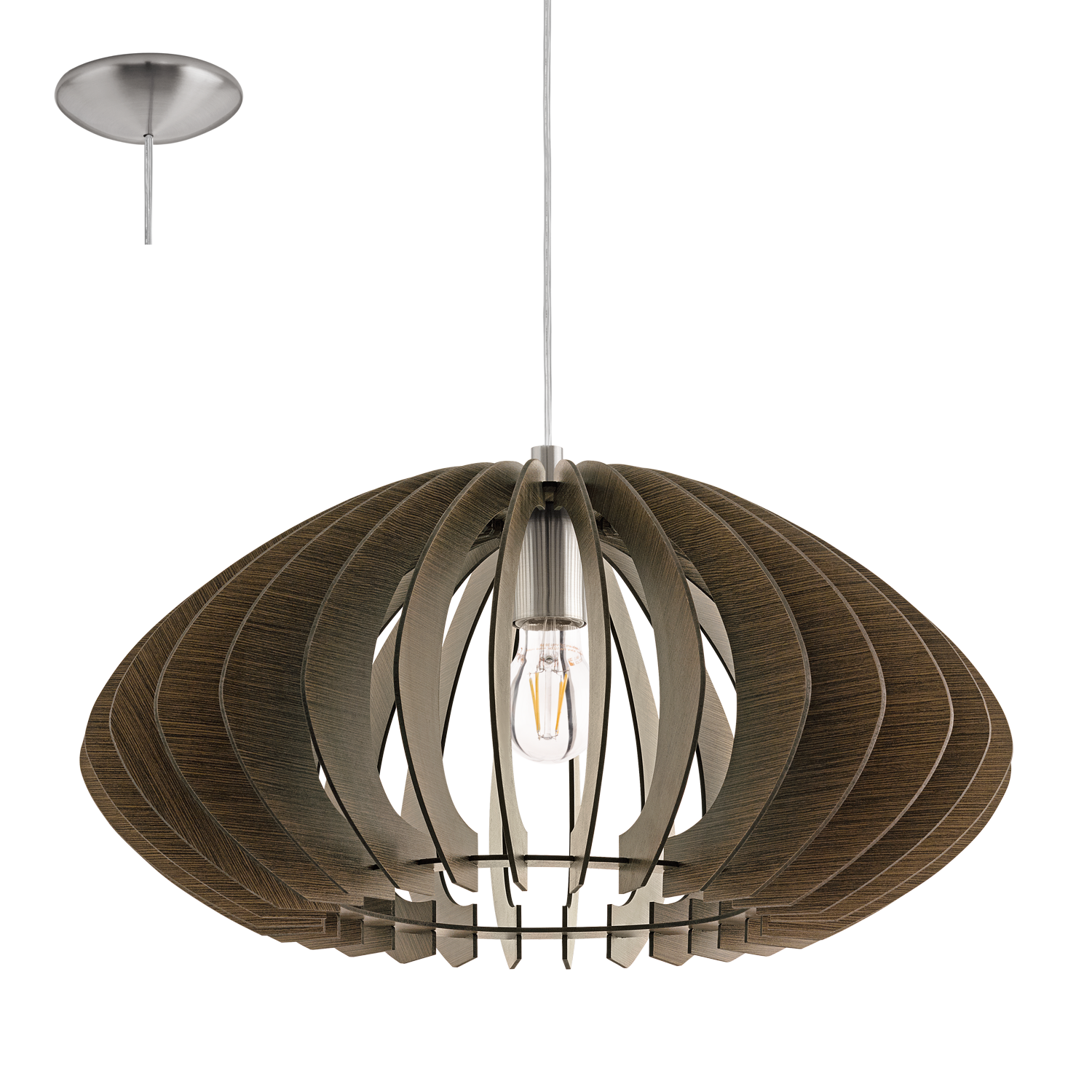 EGLO COSSANO 2 Plafondlamp - 150 cm - Staal, Nikkel - E27 - 95261