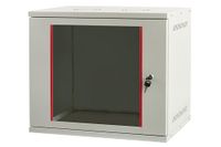 RACK 19" wandkast 9U 19" (L) 542 mm (D) 400 mm Kleur grijs gemonteerd