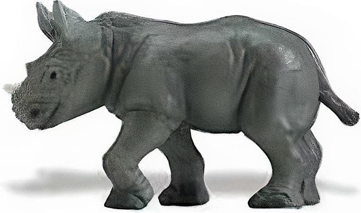 Safari Speeldier Babyneushoorn Junior 7,5 Cm Grijs