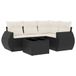 vidaXL Loungeset met Kussens Poly Rattan Zwart