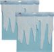 Decoris ijspegelranden/sneeuwranden - 2x - wit - 200 x 32 cm - polyester - sneeuwversiering