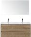 BES LED Dante Badmeubelset 120 cm - Natuur Eiken - Keramische Wastafel Wit Enjoy met Spiegel