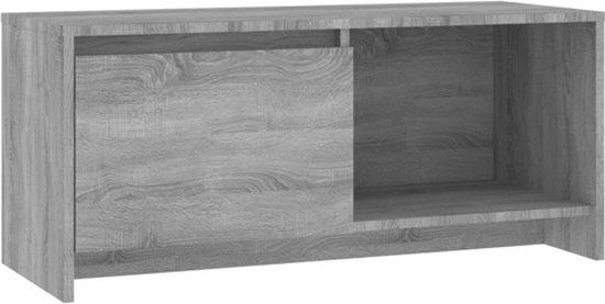 vidaXL Tv-meubel 90x35x40 cm bewerkt hout grijs sonoma eikenkleurig