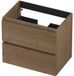 INK - Onderkast 2L Greeploos Houten Keerlijst Fineer - 600x400x520 Mm - Ash Grey Fineer