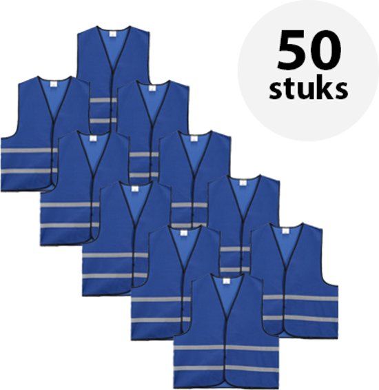 Ciclón Sports Veiligheidshesje - Veiligheidsvest - Kind - Blauw - 50 stuks