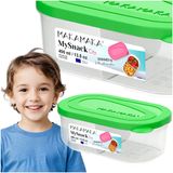 MakaMaka MySnack City Lunchbox 400ml - Groen, Met Vakjes