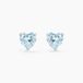 Salona Boucles D'oreilles Puces Or Blanc Topaze