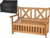 needs&wants® Houten Tuinbank met Opbergruimte, Weerbestendig, 2-Zits, Donkerbruin