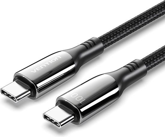 Vention CTKBH USB-kabel - USB-C naar USB-C - 2 m - Zwart