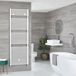 Grand sèche-serviettes mixte - 173 x 60cm - Acier blanc - Salle de bain
