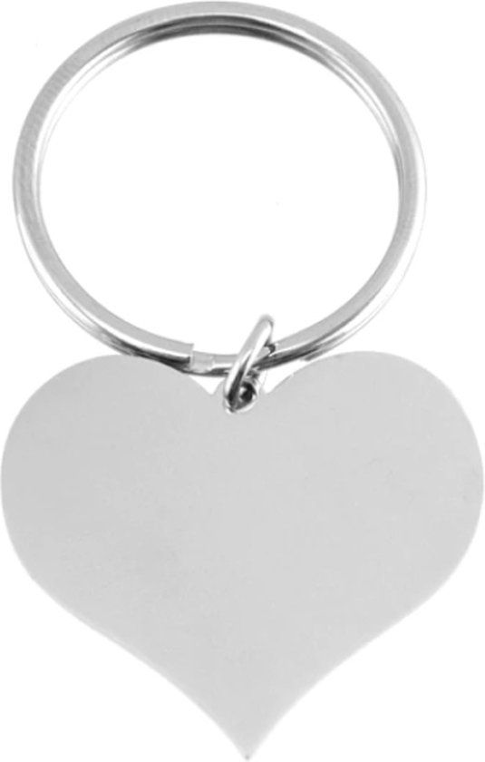 LGT JWLS Lookinggoodtoday Sleutelhanger Hartvorm voor Heren van Edelstaal