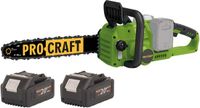 Procraft PCA42/2 scie à chaîne sans fil 40 V (2x 20 V) 406 mm sans balais + 2x batterie 4,0 Ah - sans chargeur