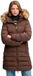 Superdry Fuji Jas Met Capuchon En Imitatiebont Dames Bracken Brown
