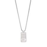 Emporio Armani EGS3078040 Collier Dogtag pour homme en acier inoxydable avec fermoir mousqueton