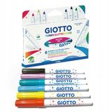 Giotto Turbo Glitter Maxi Stiften - 6 levendige kleuren
