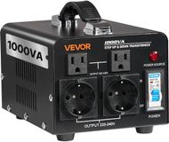 VEVOR Spanningsomvormer Transformator 1000VA Omvormer 110 Naar 220V/220 Naar 110V