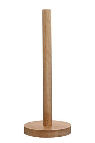 Premier Housewares Kitchen Roll Holder, Rubberwood, H31 x W12 x D12 cm