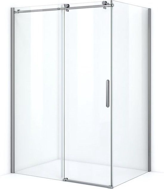 Maxaro Crystal Allure Douchecabine - 140x100 cm - Chroom - Helder glas - Schuifdeur - Rechthoek