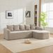 Banc de compression modulaire, chenille, mousse 30D, facile à déplacer, antidérapant (marron)