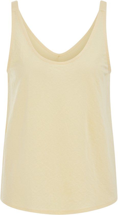 WE Fashion Dames jersey singlet Light yellow XL