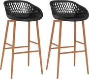 Maison Exclusive - Tabouret de bar, lot de 2, noir